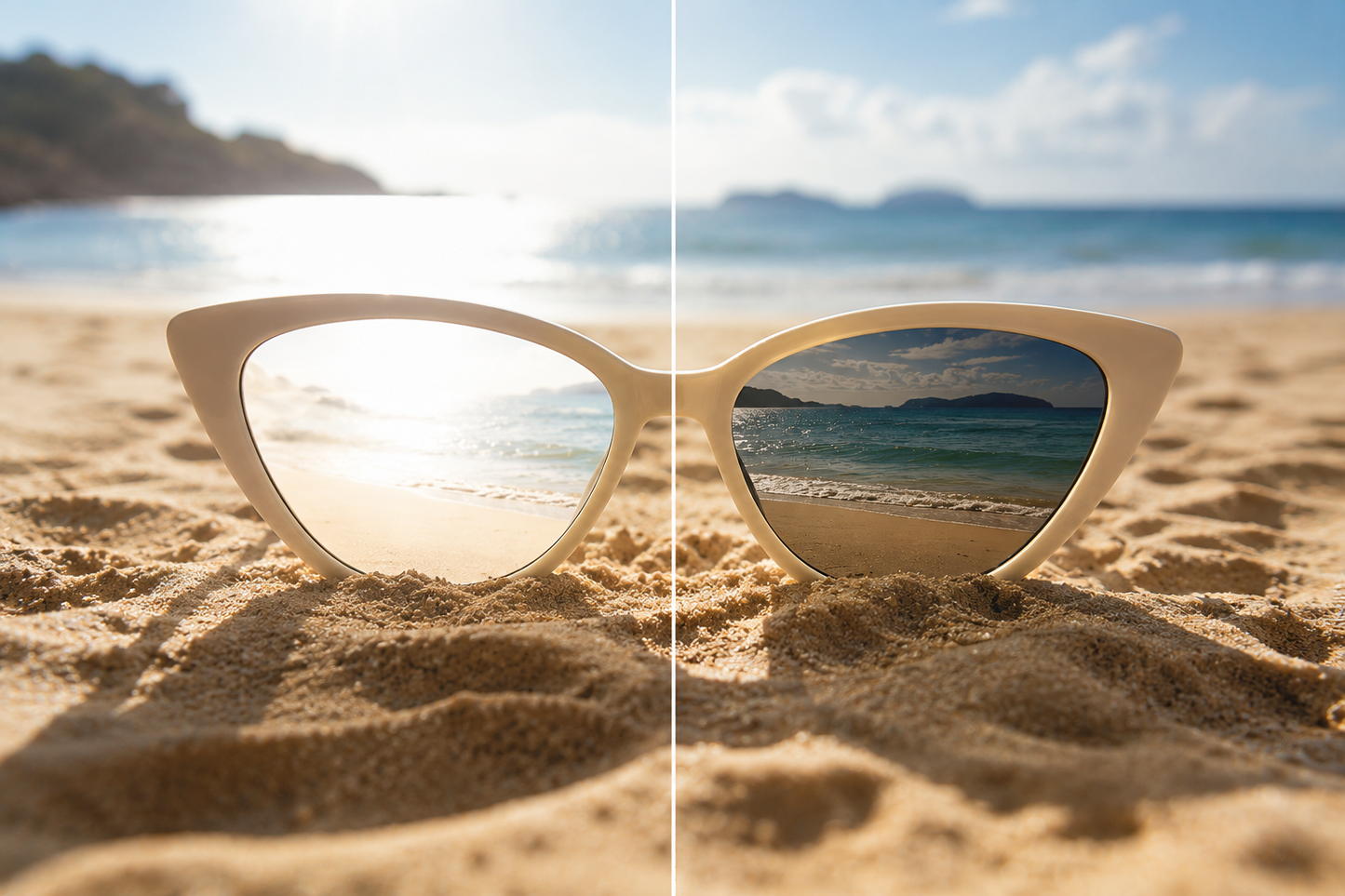 White Black Oversized Sunglasses | UV400 Fashion Shades
