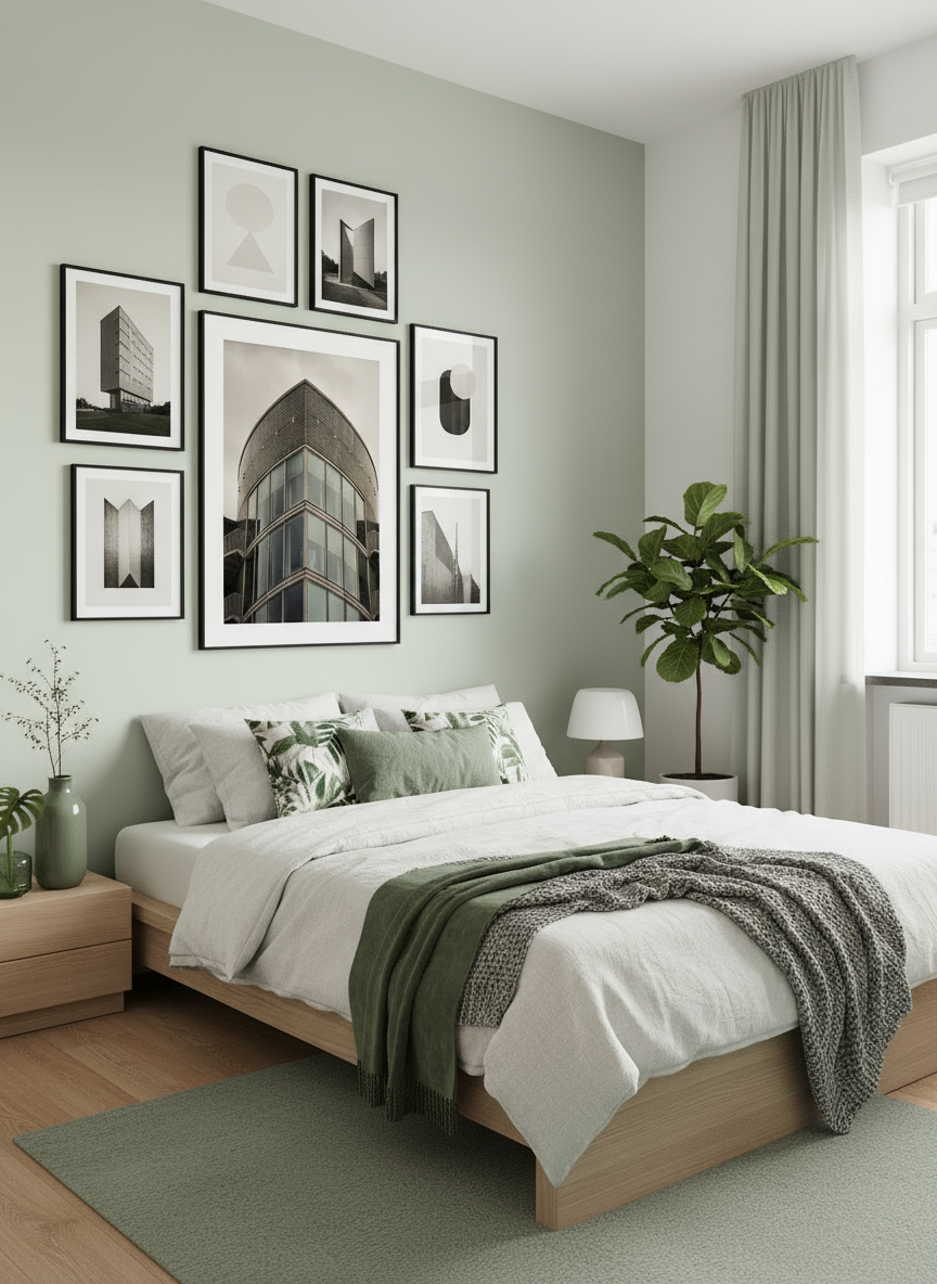 Luvya Symmetrical Building Wall Art Poster – Modern Architecture Print