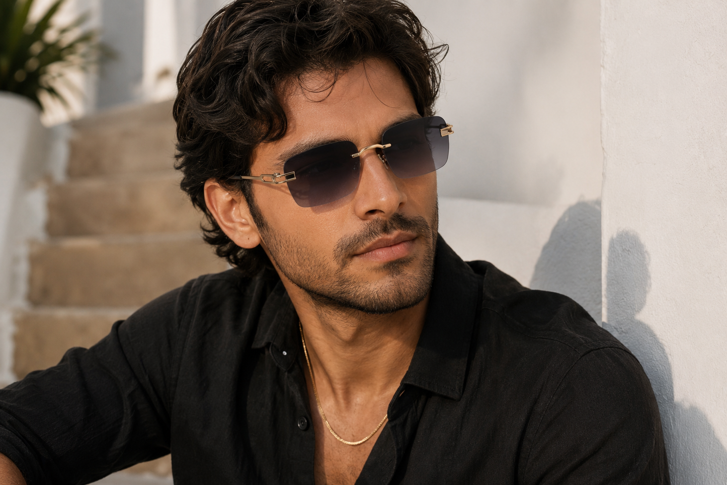 Copper Retro Rectangle Sunglasses | UV400 Luxury Shades