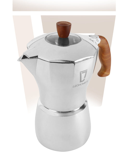 Luvya Leonomics Premium Aluminium Moka Pot – 300ml | Klassieke Espressokoker