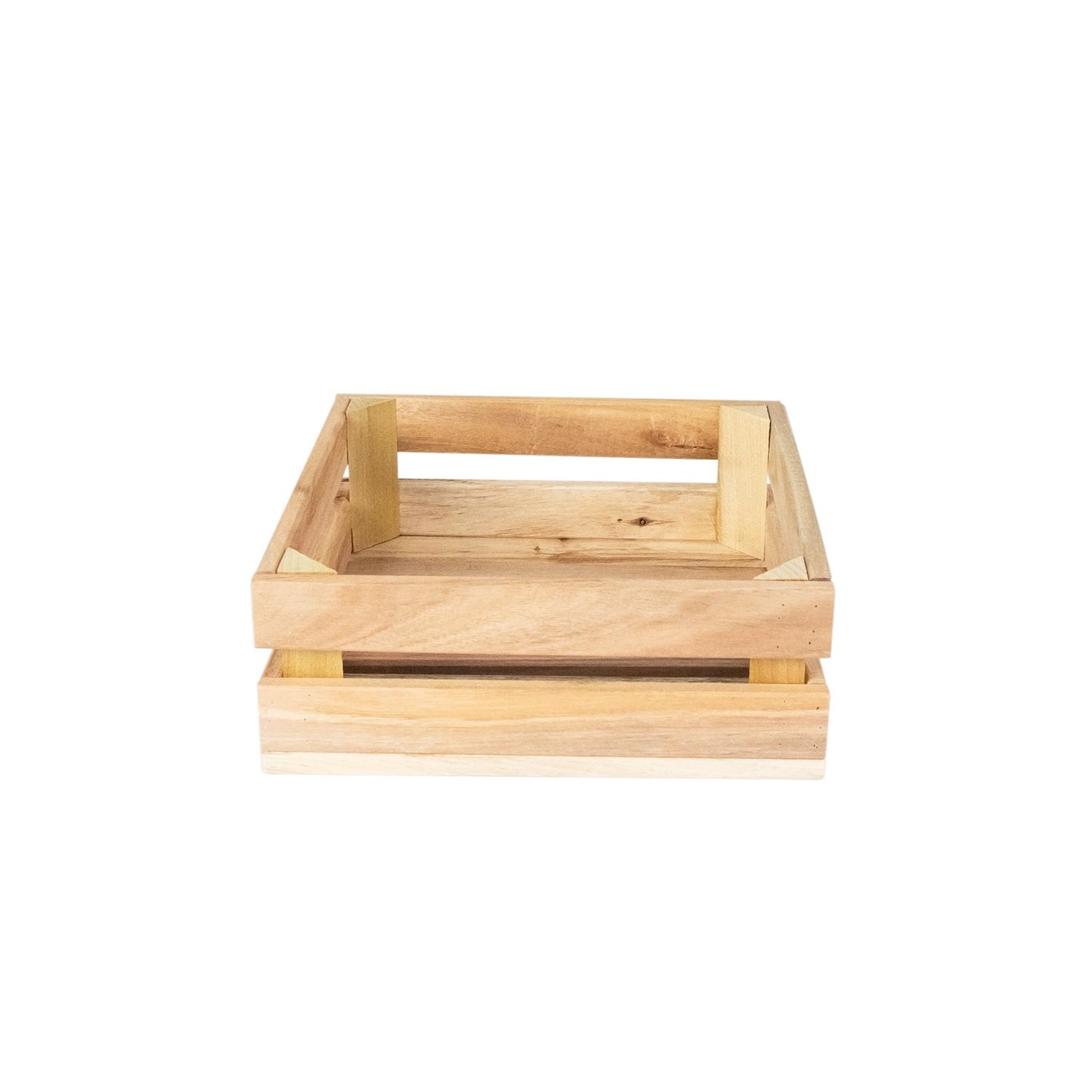 Luvya Solid Wood Storage Box Medium – Reclaimed Wooden Organizer 24x24x9cm