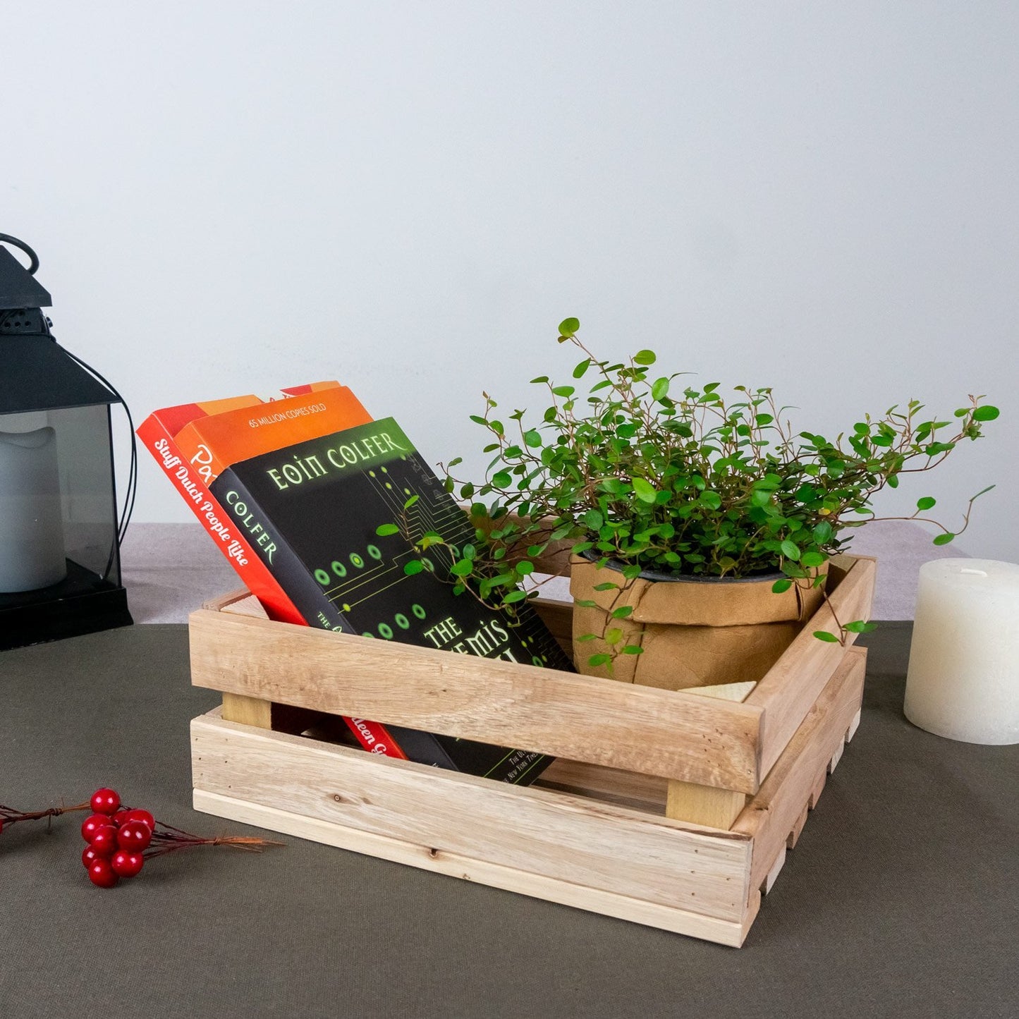 Luvya Solid Wood Storage Box Medium – Reclaimed Wooden Organizer 24x24x9cm