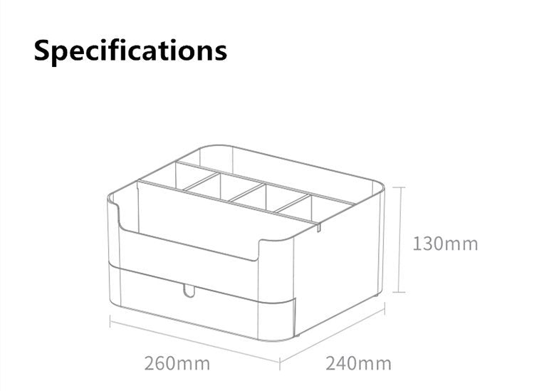 Luvya Dubbellaags Opbergdoos Organizer – Bamboe Bureau Organizer met Lade