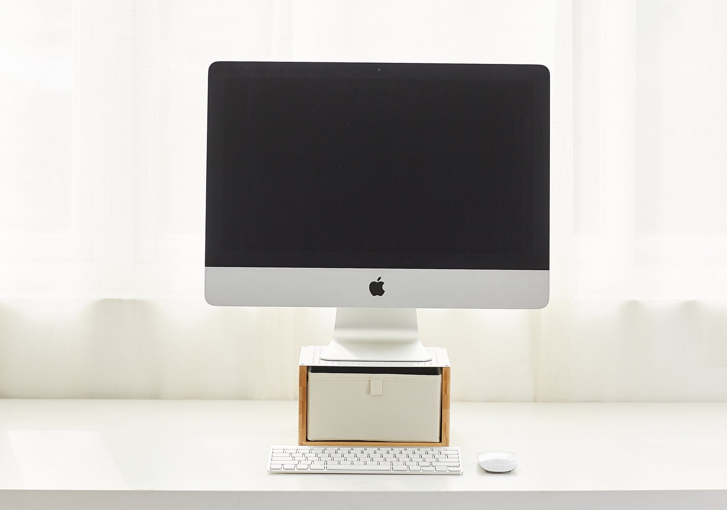 Luvya Bamboe Bureau Organizer met Opvouwbare Lade | Minimalistische Thuiswerkplank