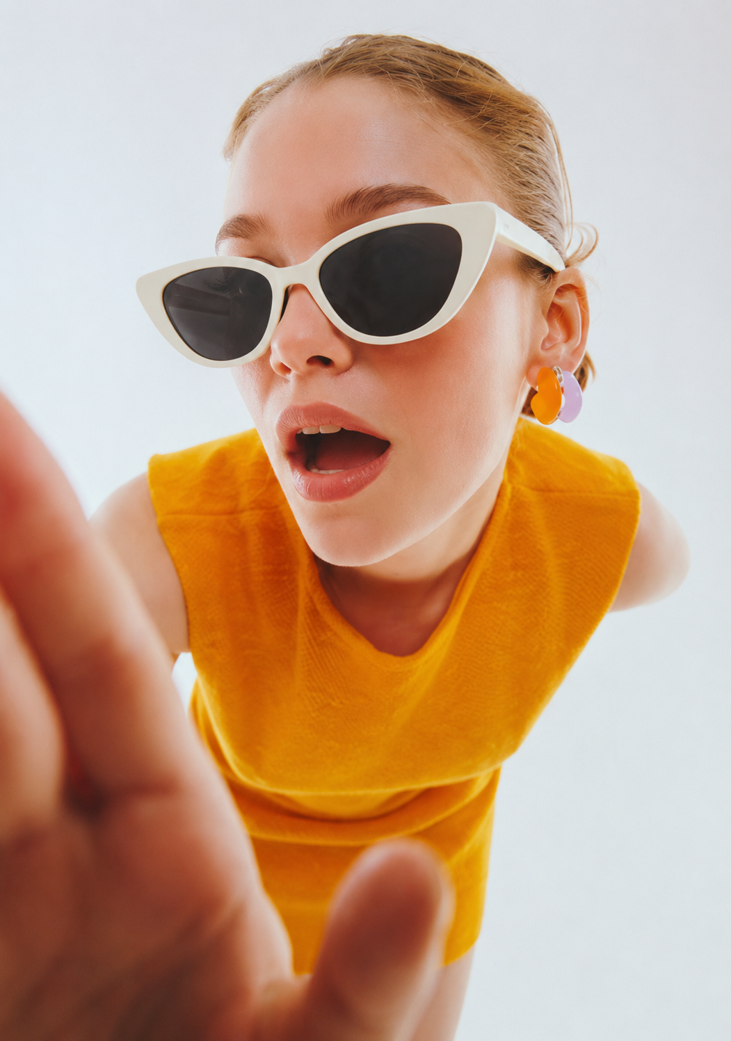 White Black Oversized Sunglasses | UV400 Fashion Shades