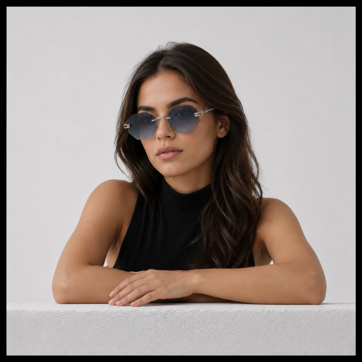 Silver Blue Retro Sunglasses | UV400 Fashion Shades