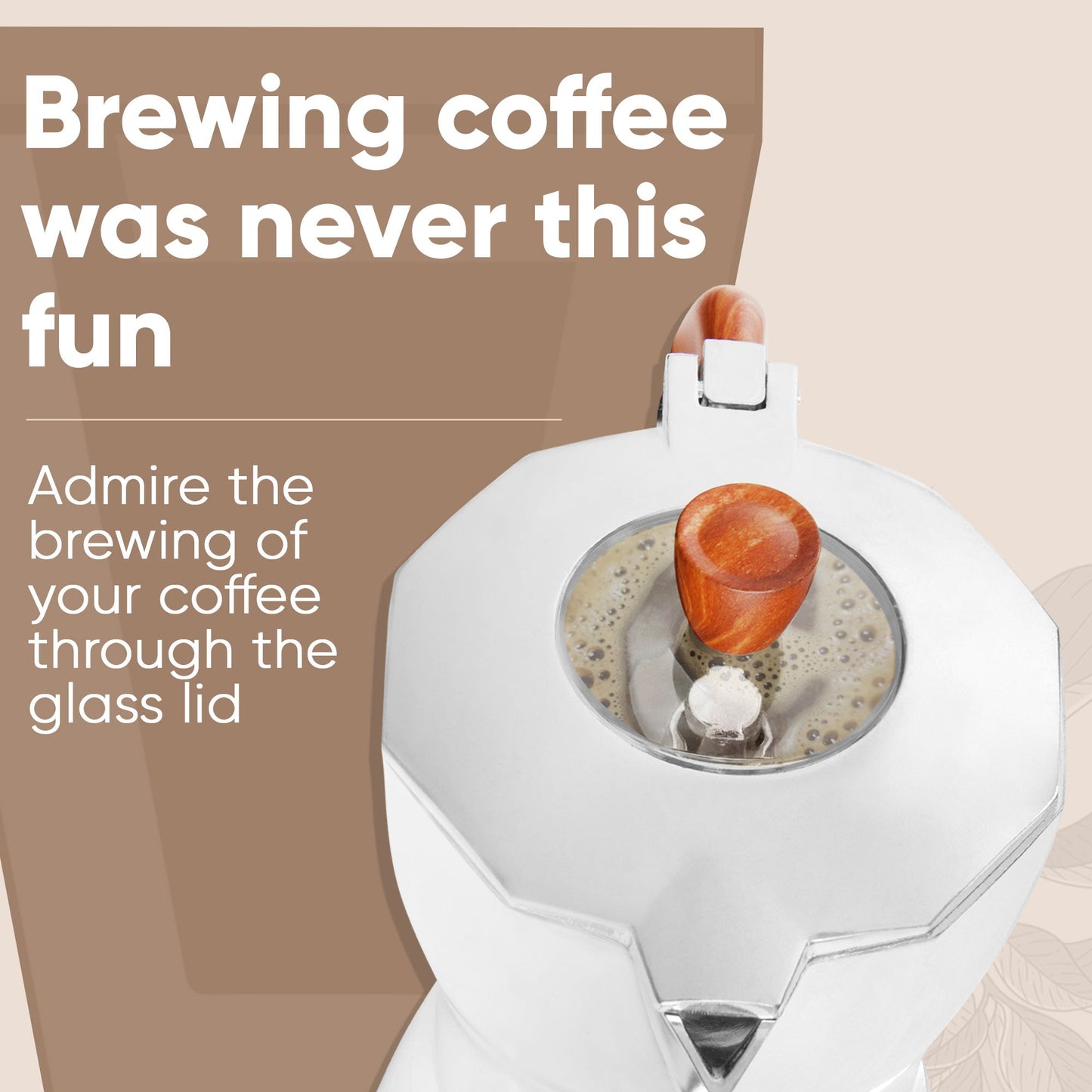 Luvya Leonomics Premium Aluminium Moka Pot – 300ml | Classic Espresso Coffee Maker