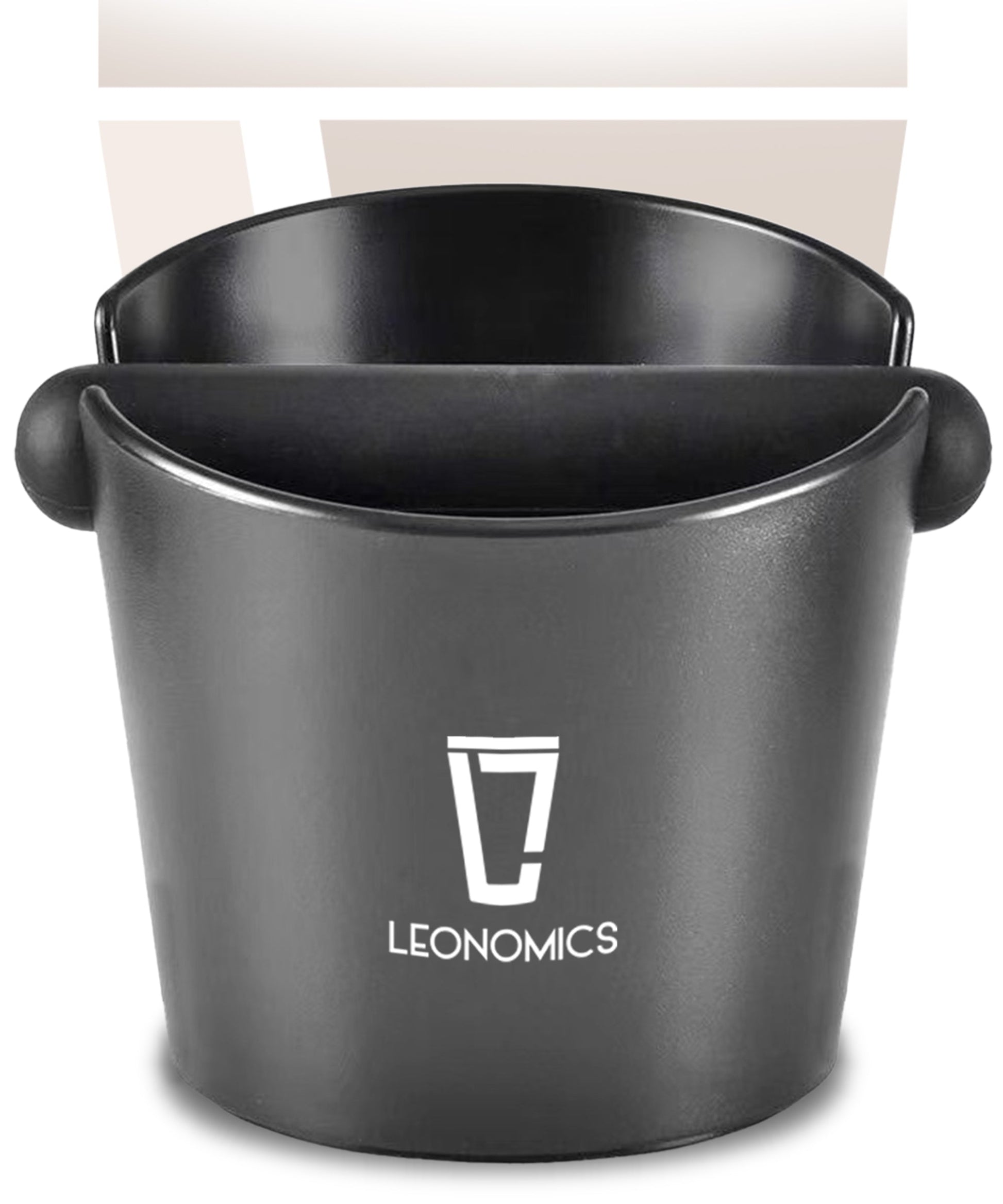 Leonomics 1L espresso knock box by Luvya with non-slip base for barista coffee grounds disposal