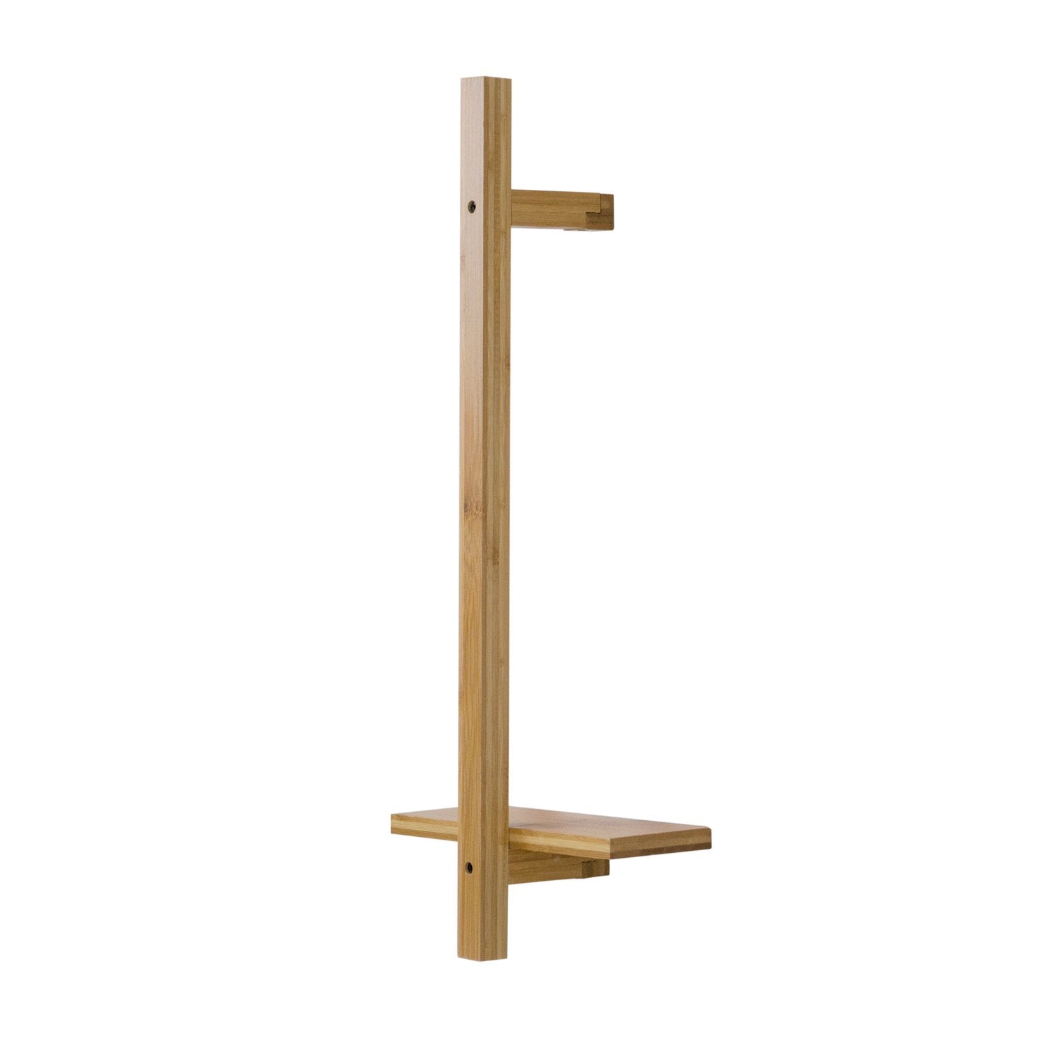 bamboo wall rack shelf for bathroom and kitchen space saving organizer