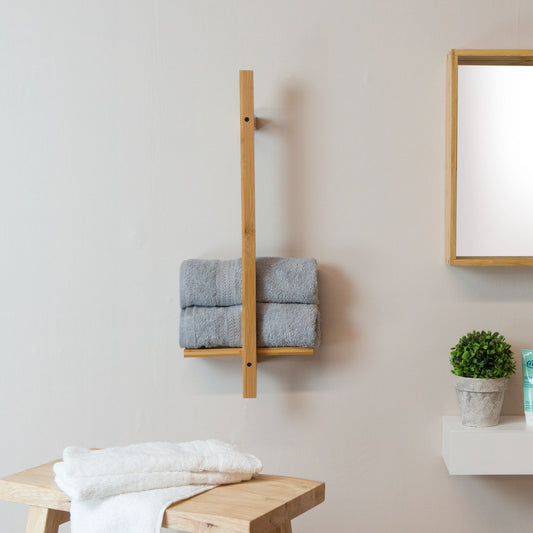 Luvya Bamboe Wandrek Plank – Ruimtebesparende Badkamer Organizer