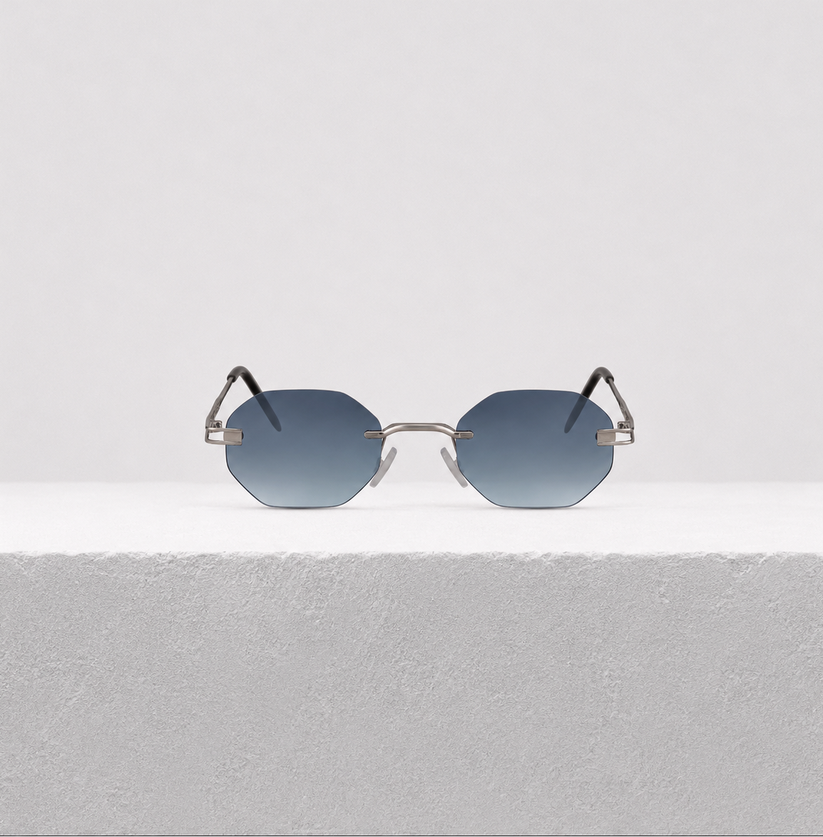 Silver Blue Retro Sunglasses | UV400 Fashion Shades