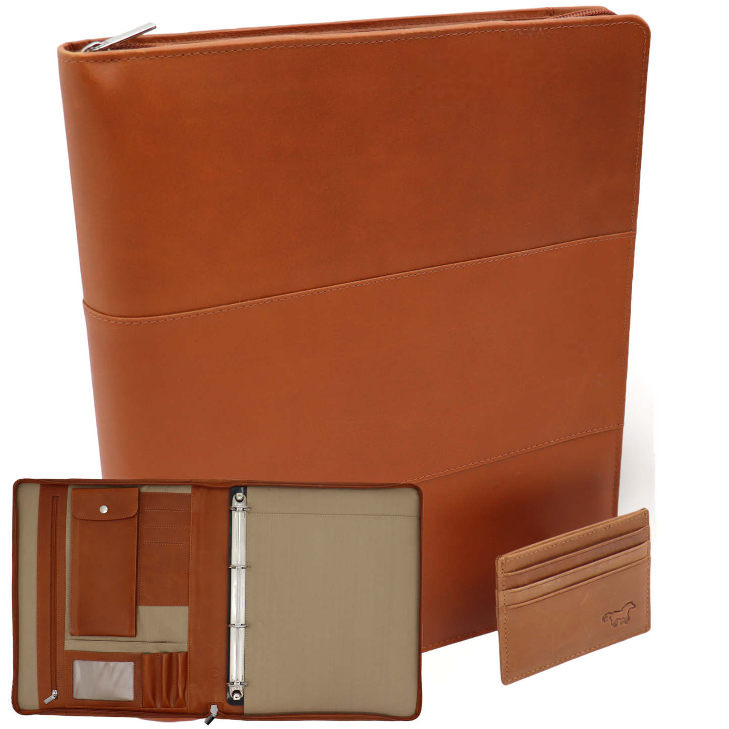 Luvya Leather A4 Portfoliomap – Ritssluitingsmap met Tracker