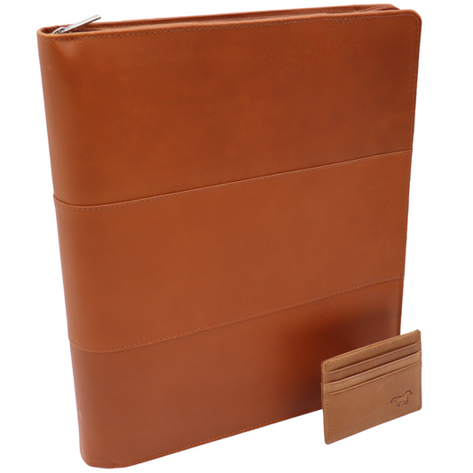 Luvya Leather A4 Portfoliomap – Ritssluitingsmap met Tracker